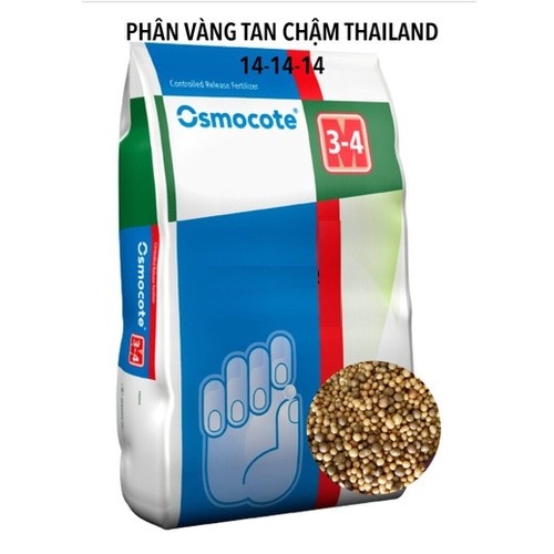 Phân tan chậm nhập khẩu Thái Lan 14-14-14 (hạt vàng) 200gram chuyên dùng cho Phong Lan, sen đá Osmocote