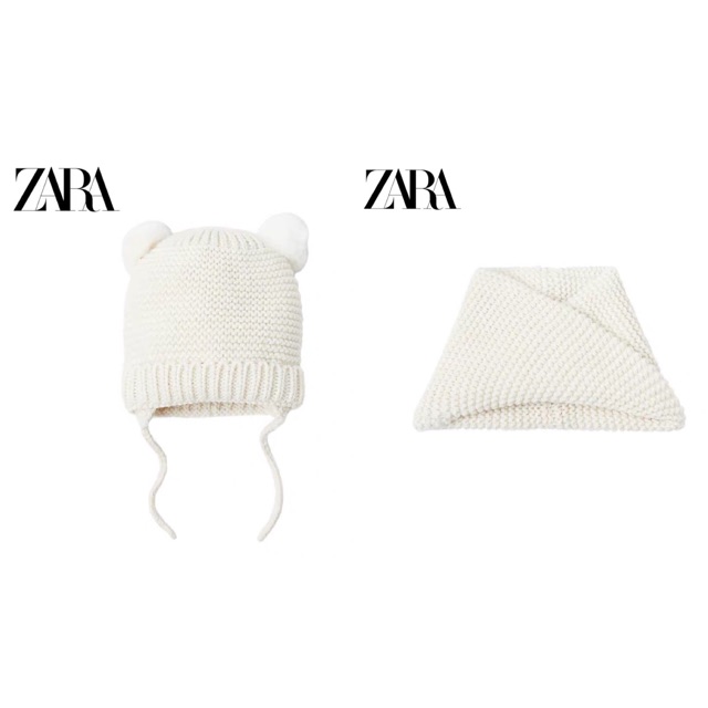Set khăn mũ len Zara cho bé trai, bé gái 0-4Y