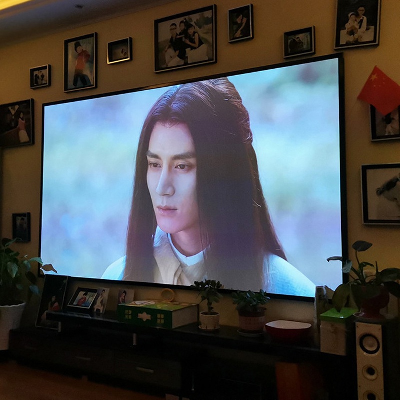 Màn chiếu Màn chiếu phim 100 inch phản chiếu hình ảnh sắc nét dễ dàng gấp gọn và mang theo T1 màn chiếu treo tường