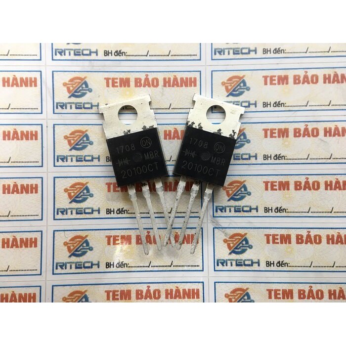 Combo 10 con MBR20100CT, MBR20100CTG Diode 20A/100V TO220