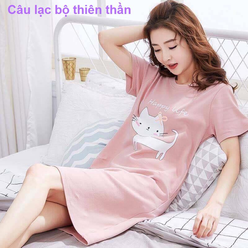 đồ ngủ. Tracksuit[Xưởng may trực tiếp] Váy ngủ kiểu mới nữ mùa hè pijama hoạt hình ngắn tay dễ thương phục vụ tại n