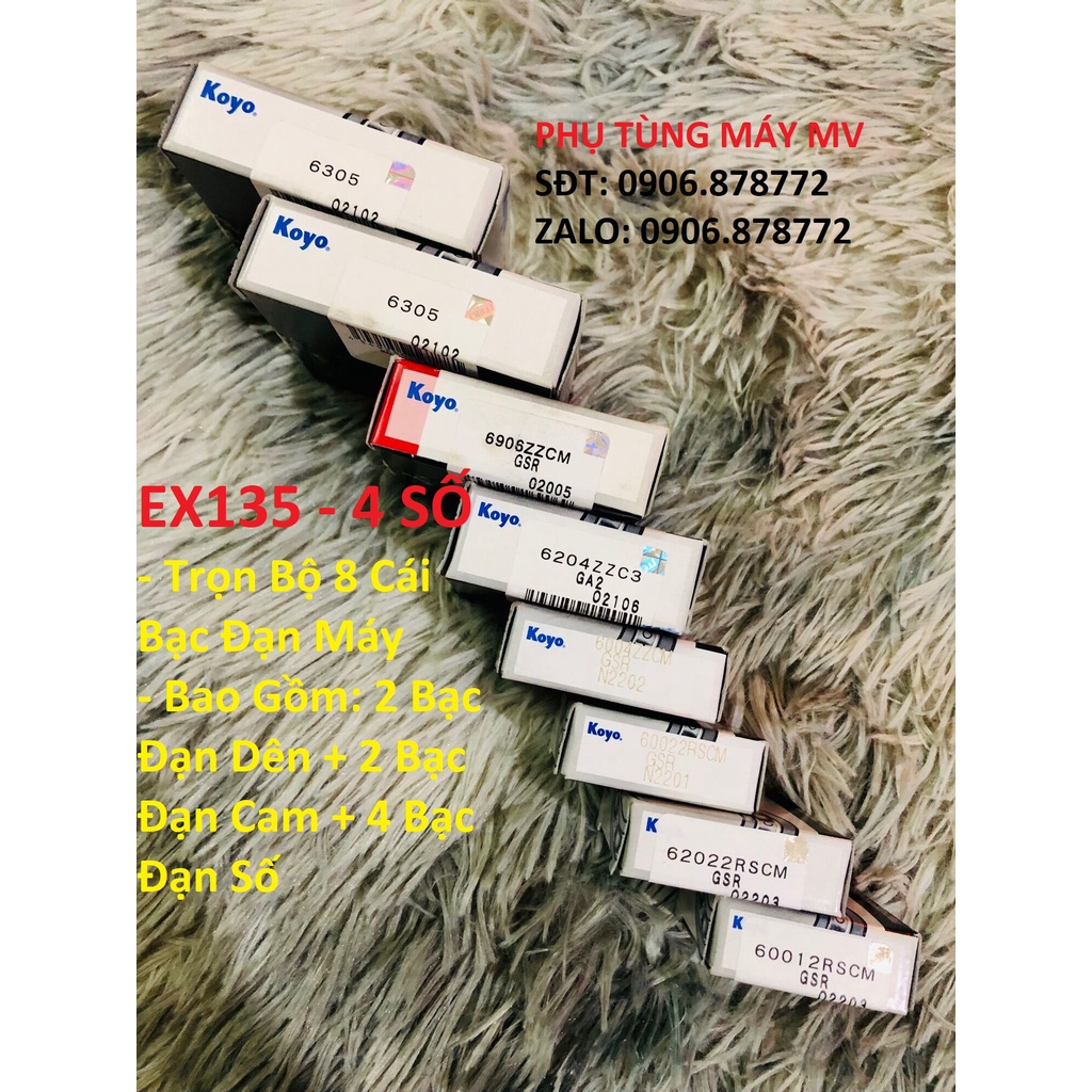 Trọn bộ bạc đạn máy KOYO dành cho xe Ex135.4s.5s/Ex150. Yêu Thích ❤️❤️❤️