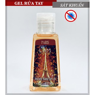[nhập mã SSDT10 giảm 10k] Gel Rửa Tay Khô diệt khuẩn 3K Lamcosmé 60ml (Hương Paris)