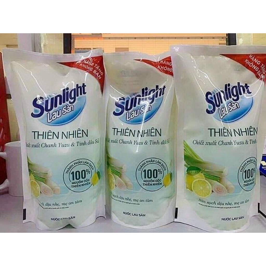Nước lau Sàn Sunlight Thiên Nhiên Chiết Xuất Chanh Yuzu & Tinh Dầu Sả 700 ml