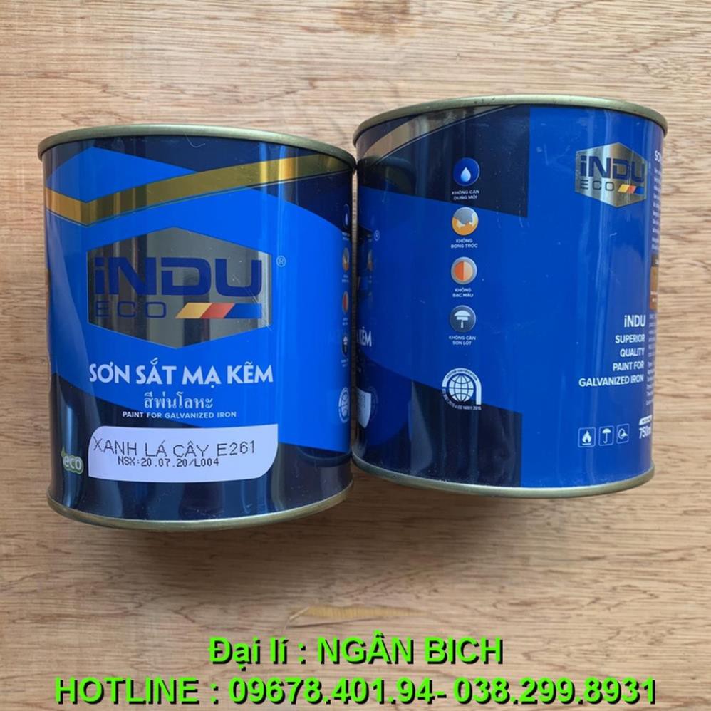 Sơn Sắt Mạ Kẽm INDU 750g
