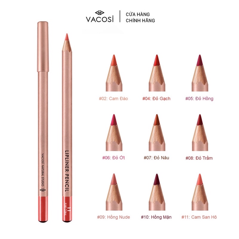 Chì Kẻ Viền Môi Vacosi Lipliner Pencil