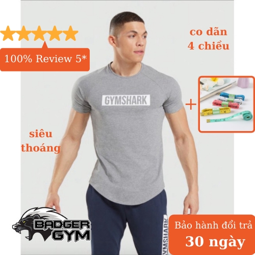 Áo thun phông cộc tay thể thao tập gym chạy bộ nam body co giãn 4 chiều thoải mái vận động GYGA