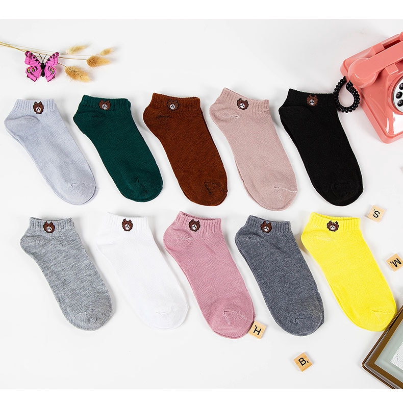 Vớ thuyền cotton mềm vô hình xinh xắn cho bạn gái