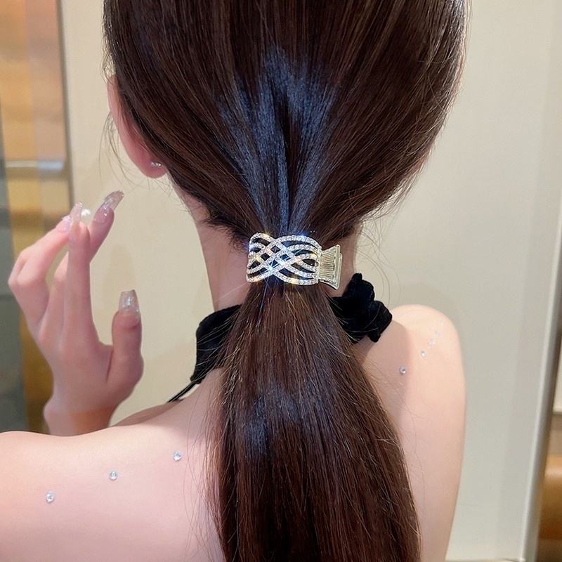 Kẹp Tóc Hình Trái Tim Đính Đá Và Ngọc Trai Thời Trang Cho Nữ