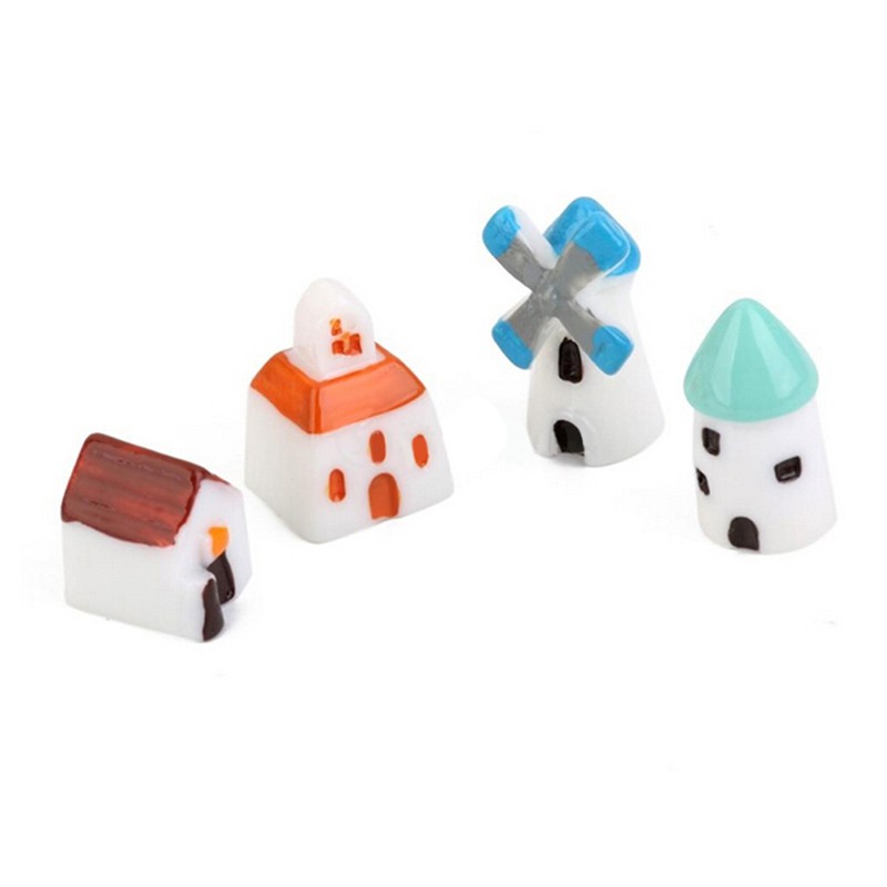Set 4 đồ trang trí cối xay gió mini trang trí sân vườn/ nhà búp bê