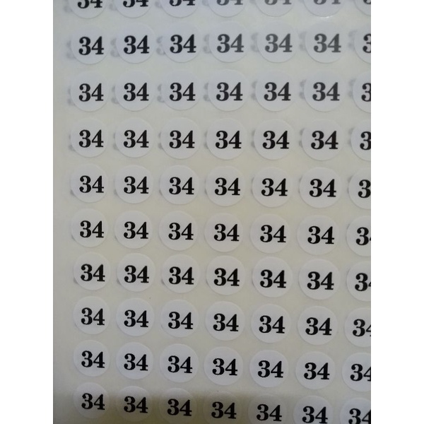 Tem dán size quần áo, 70 miếng dán quần áo DECAL SIZE _NHẬN IN NHÃN MÁC THEO YÊU CẦU_