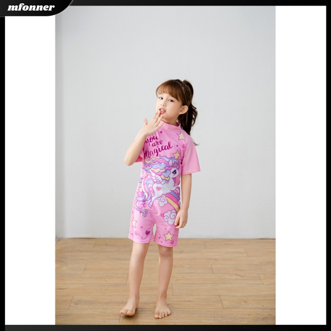 Bộ Đồ Bơi Một Mảnh Không Thấm Nước In Hoạt Hình Dễ Thương Cho Bé Từ 3-11 Tuổi