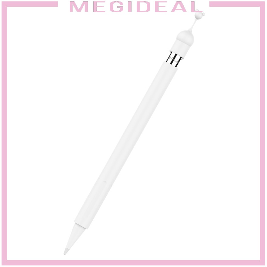 White Anti-slip Rubber Pencil Protective Sleeve Case Cover for Apple Pencil