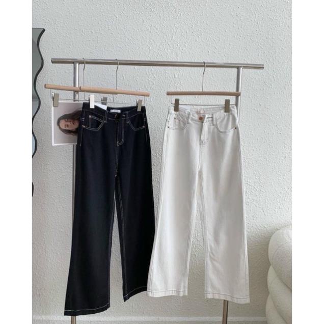 Quần Kaki Chỉ Nổi Form Rộng-Cullotes Dáng Suông Unisex Phong Cách Ullzang Hàn Quốc( Hàng Sẵn, Ảnh Thật)