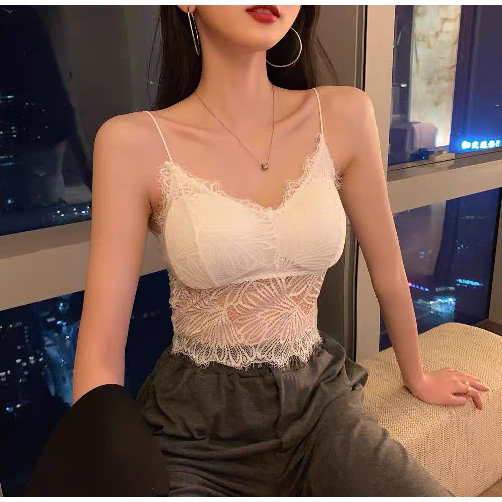 (Mới) ÁO BRA REN THỪNG lưng thun 2 dây sợi bún nhiều màu đẹp có đệm mút mỏng cho nữ sexy BRA09