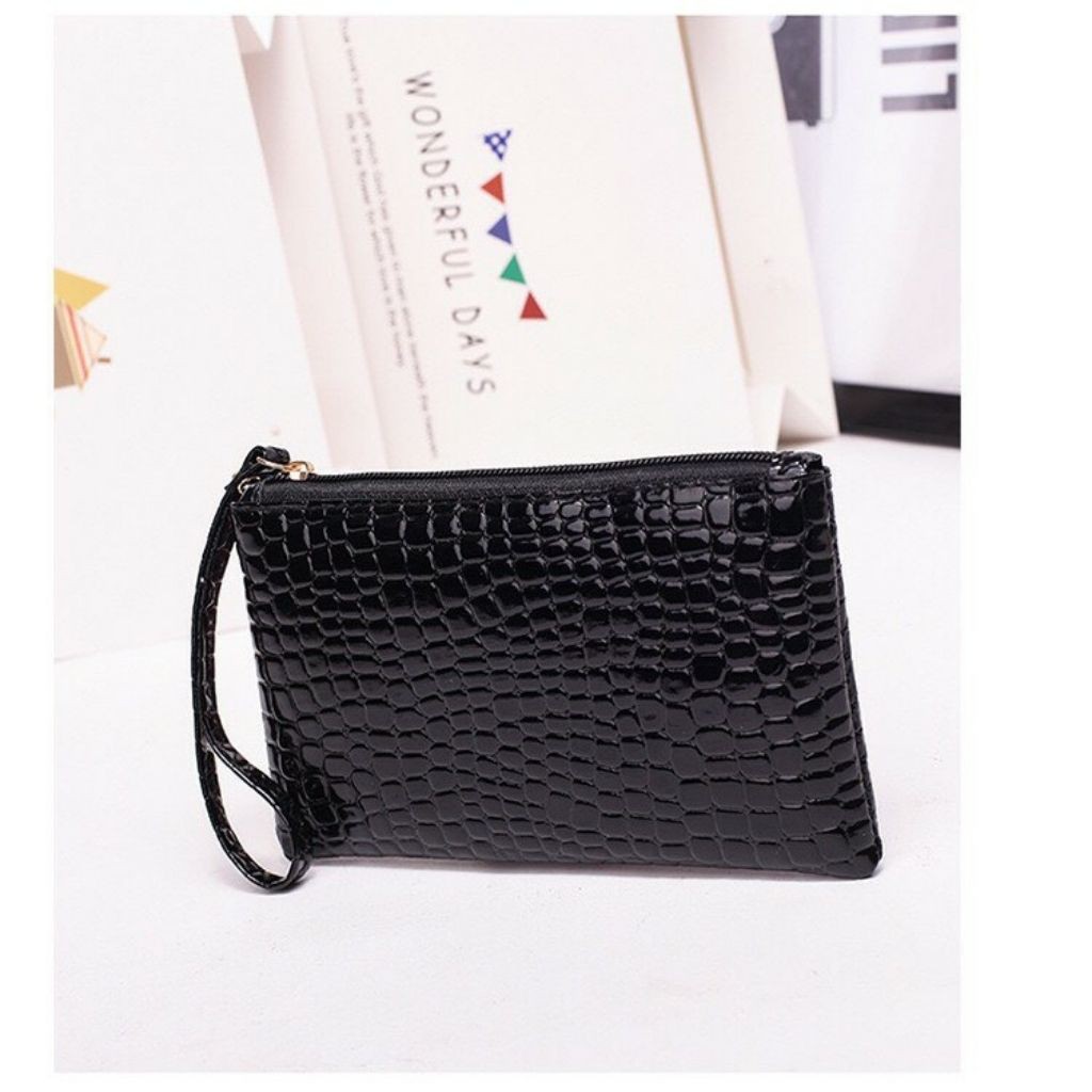 (Mẫu HOT) Ví Mini Nữ Cầm Tay Hottrend KR 354- Vân da cá sấu bóng, Size 18, Phong cách sành điệu- KARA 354 | BigBuy360 - bigbuy360.vn