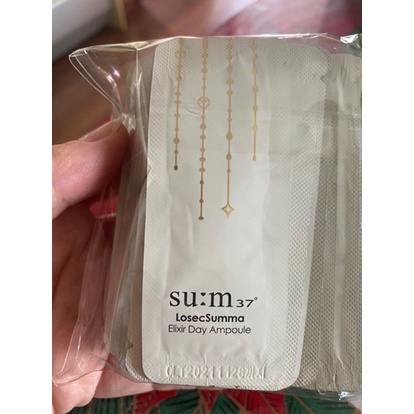 Tinh chất serum vàng 24k ngày Sum 37 Losec Summa Elixir Day Ampoule gói 1ml - dưỡng da đều màu mờ thâm nám
