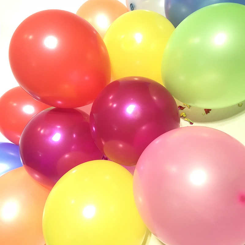 Bộ 10 Bong Bóng Cao Su Tròn 12 Inch