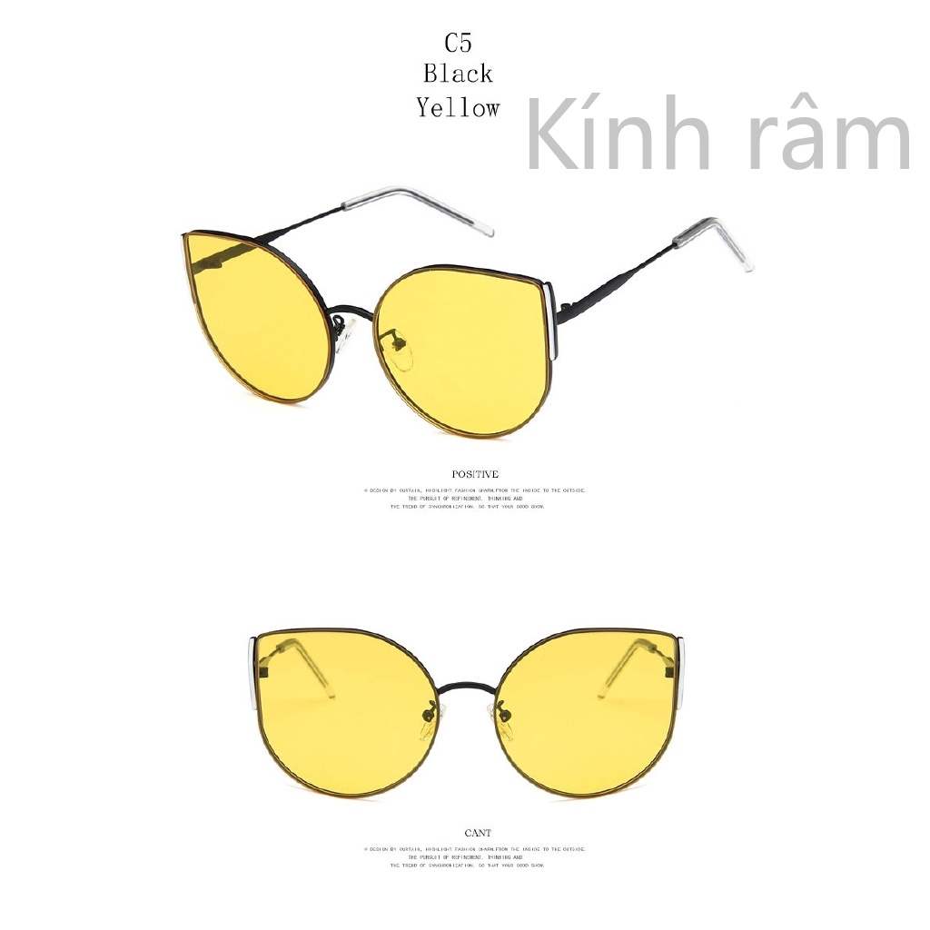 Kính mát mắt mèo nữ oversize chống tia UV400