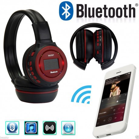 (chụp tai) Tai nghe Audifonos  Bluetooth  N65 (Radio, Microsd, DJ,..FM) âm thanh siêu bass cực chuẩn