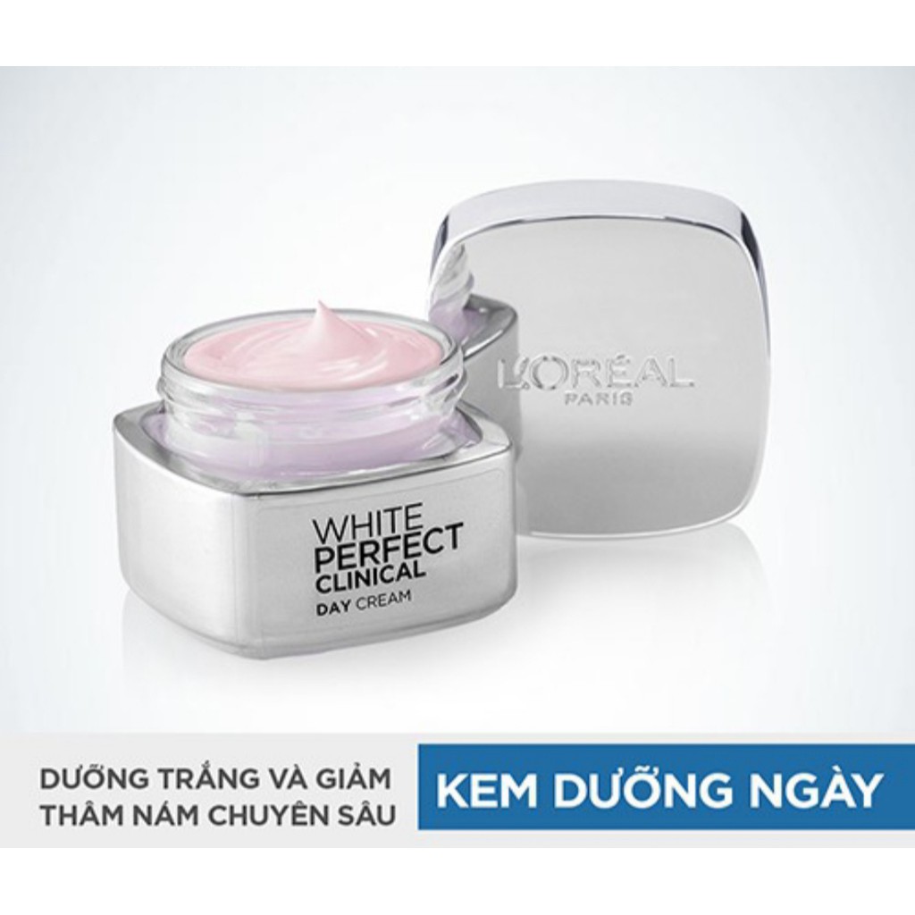 Bộ 3 sản phẩm làm sáng mịn và giảm thâm nám chuyên sâu L'oreal White Perfect Clinical