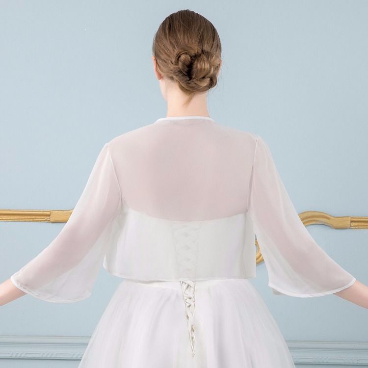 Áo Khoác Voan Kèm Đầm Dài Tay Lửng Phong Cách Retro Dễ Phối Đồ Thời Trang Mùa Hè | BigBuy360 - bigbuy360.vn