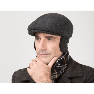Mũ beret nam có bịt tai lót bông ấm Hot thu đông 2019