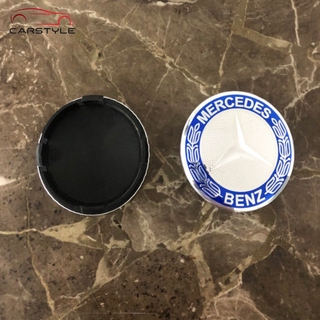 Logo chụp mâm, ốp lazang bánh xe ô tô Mercedes Benz BZ60 đường kính 60mm W205 W204 W212 W213 W176 W177 A B C E S CLA GLA GLB GLC GLE 200 220 260 300