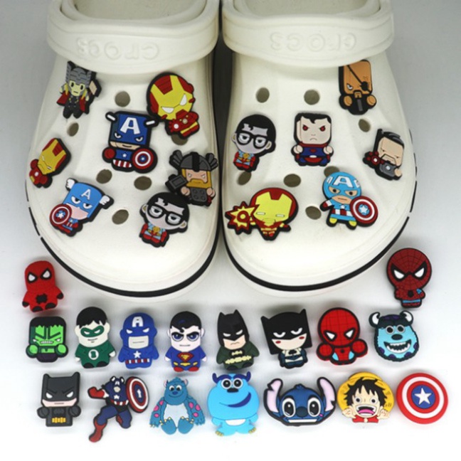 DVQ Jibbit, stick gắn dép crocs cái siêu anh hùng Avengers (Sỉ 1k) 8 AO36