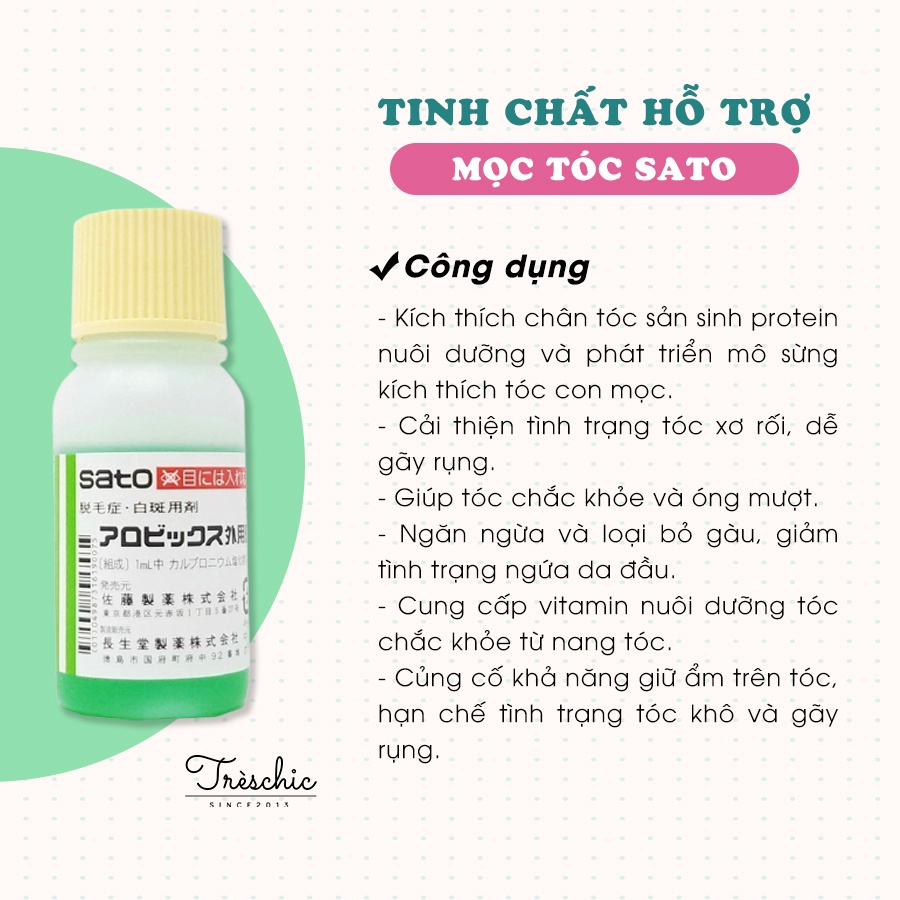 Tinh Chất Hỗ Trợ Mọc Tóc Sato Giữ Ẩm Ngăn Ngừa Rụng Tóc