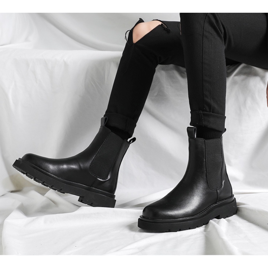 BST Chelsea boots - Giày bốt da nam - Bốt cổ cao - tăng chiều cao 7 cm Vintage S1 new 2022