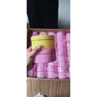 Combo 10c hũ đựng kem body màu hồng.