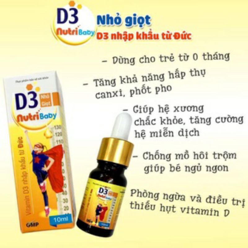 Vitamin D3 ⚡ CAM KẾT CHÍNH HÃNG ⚡ Bổ sung vitamin D3 cho cơ thể, hỗ trợ phát triển hệ xương, răng