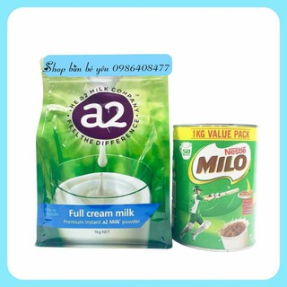 Bộ đôi sữa bột milo úc và sữa A2