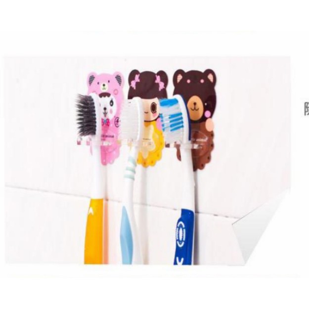 VĨ 2 MIẾNG DÁN TREO BÀN CHẢI ĐÁNH RĂNG TOOTHBRUSH RACK (VĨ 2)