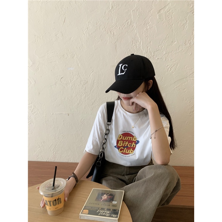 Áo thun tay ngắn cổ tròn in họa tiết phong cách retro thời trang mùa hè cho nữ