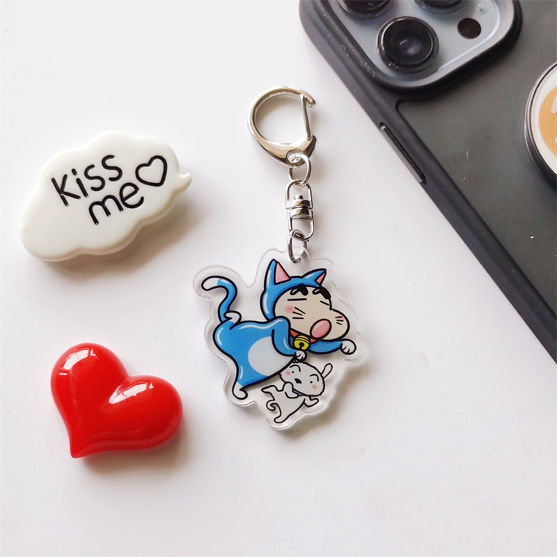 Thời trang dễ thương móc khóa phim hoạt hình xu hướng móc khóa tối giản vòng chìa khóa mặt dây chuyền