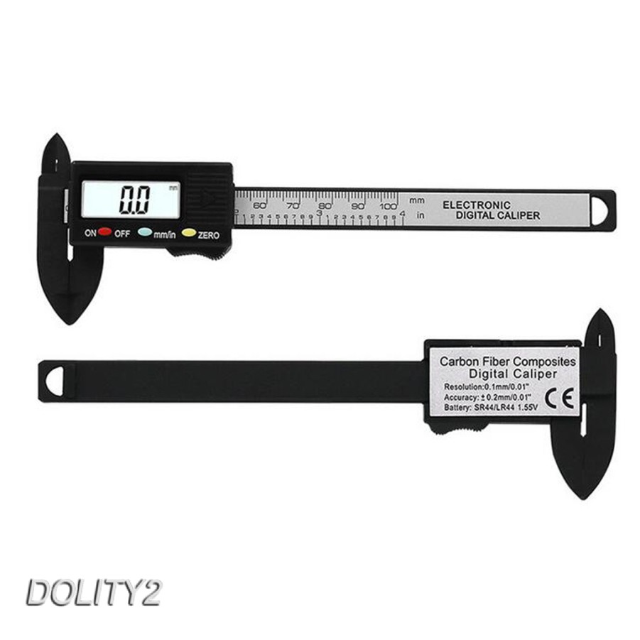 Thước Cặp Điện Tử Mini 4 inch Bằng Sợi Carbon mm / inch Dolity2