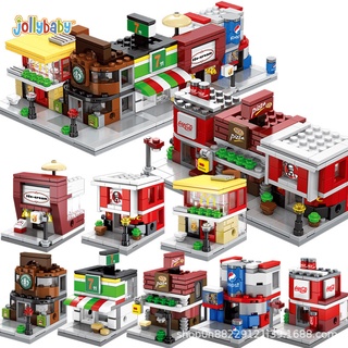Bộ đồ chơi lắp ráp JOLLYBABY hình thành phố mini sáng tạo cho bé