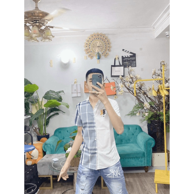 (HCM) ÁO SƠ MI NAM CARO TAY NGẮN THỜI TRANG LUXURY NAM SIÊU HOT CHO CÁC ANH EM KME FASHION