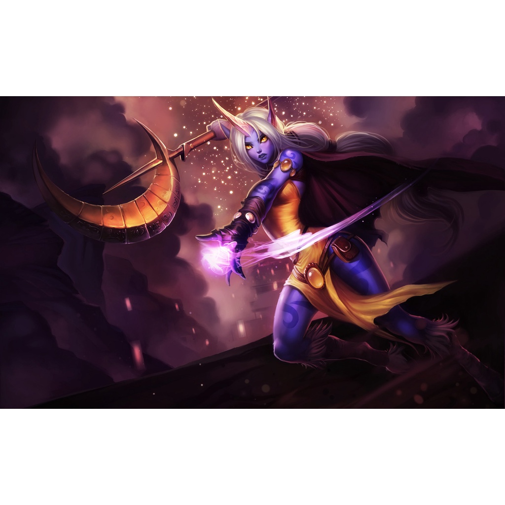 Poster A3, A4, A5 dán tường League of Legends, decal trang trí có keo SORAKA - Mẫu 1, nhận in theo yêu cầu