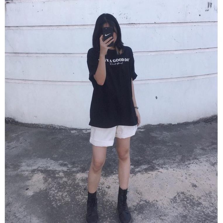 Áo thun tay lỡ WEARIT form rộng kiểu dáng unisex chất liệu thun cotton cao cấp have a good day *