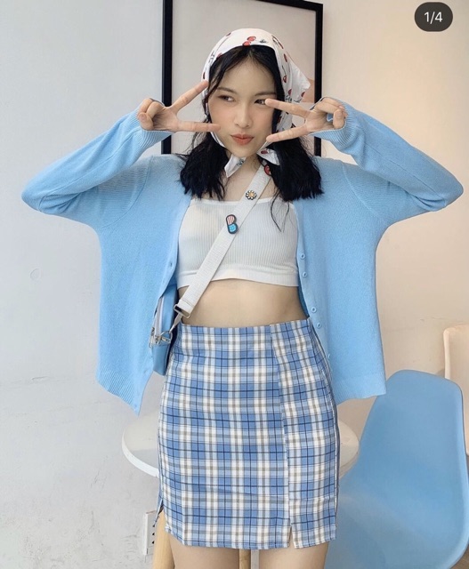 Chân váy caro ulzzang | BigBuy360 - bigbuy360.vn