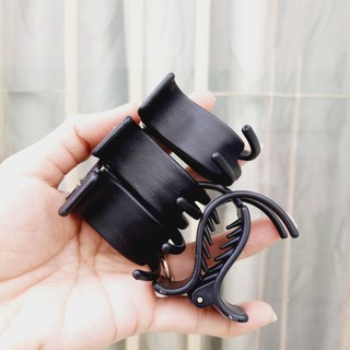 Lố 12 kẹp tóc 3 răng nhám đen