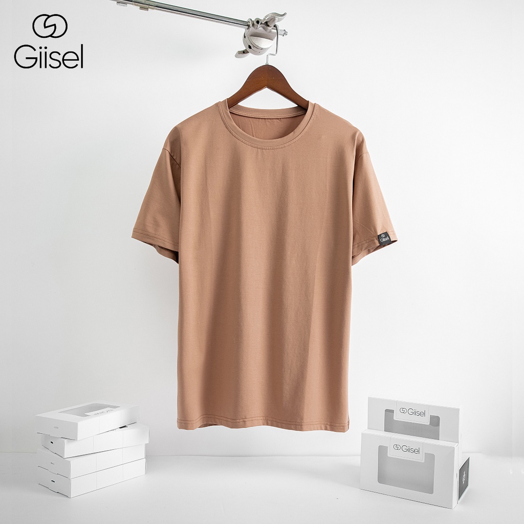 Áo phông nam nữ thun unisex trơn cotton cổ tròn tay lỡ form rộng oversize basic 1 màu đẹp cao cấp rẻ Giisel