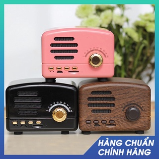 Loa Bluetooth mini BT01, loa không dây bỏ túi tích hợp đài FM, decor bàn làm việc, có núm xoay tăng giảm âm lượng
