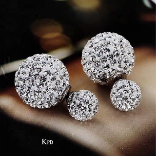 Bông tai bạc gắn pha lê cao cấp MS66a