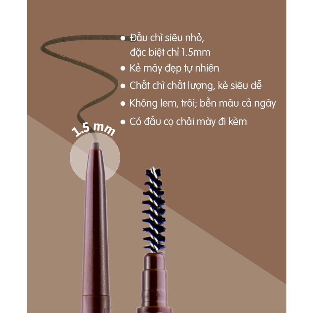 Chì Kẻ Mày Đầu Chì Siêu Mảnh 1.5mm Cathy Doll Skinny Brow Pencil 0.05g