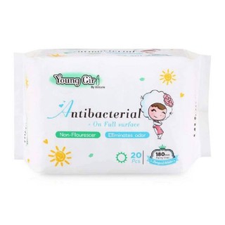 Băng vệ sinh kháng khuẩn Uucare nhập khẩu Singapore - dòng Young girl hàng ngày 180mm, gói 20 miếng