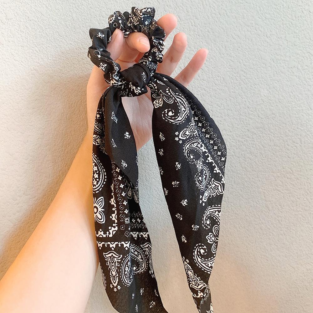 1 Dây Buộc Tóc Ruy Băng Co Giãn In Họa Tiết Hoa Phong Cách Bohemian Cho Nữ